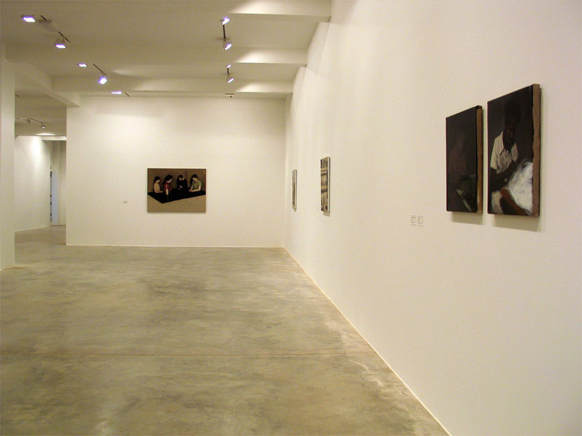 Michaël Borremans: The Performance, installation view at Parasol unit, London, 2005.
