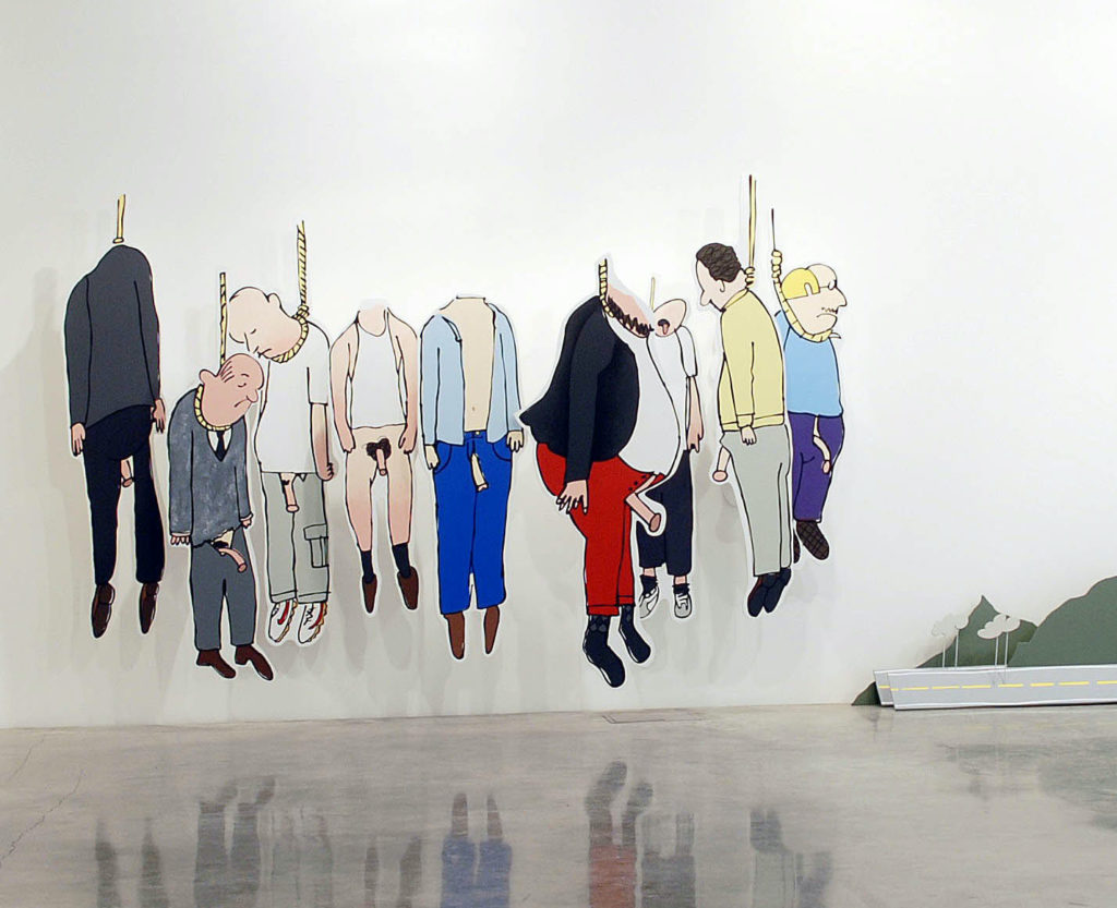 Matthew Ronay, Falling&#8230; Spilling&#8230; Sprawling&#8230;, 2005. Installation view at Parasol unit, London, 2006.
