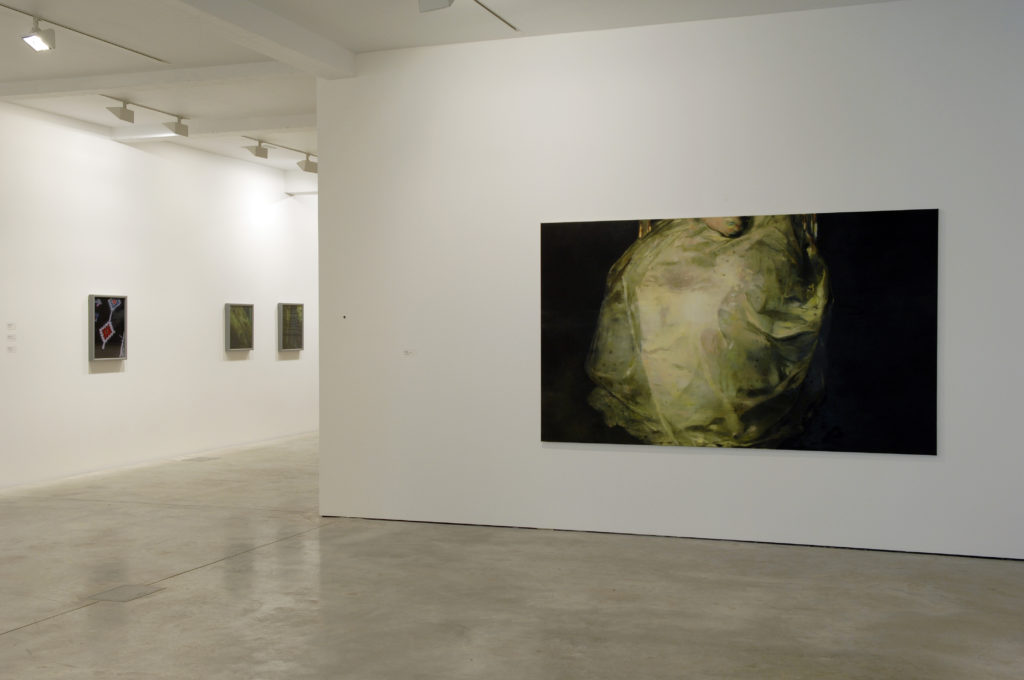 Johannes Kahrs, Rock, 2003 (right), installation view at Parasol unit, London, 2006. Photography by Hugo Glendinning
