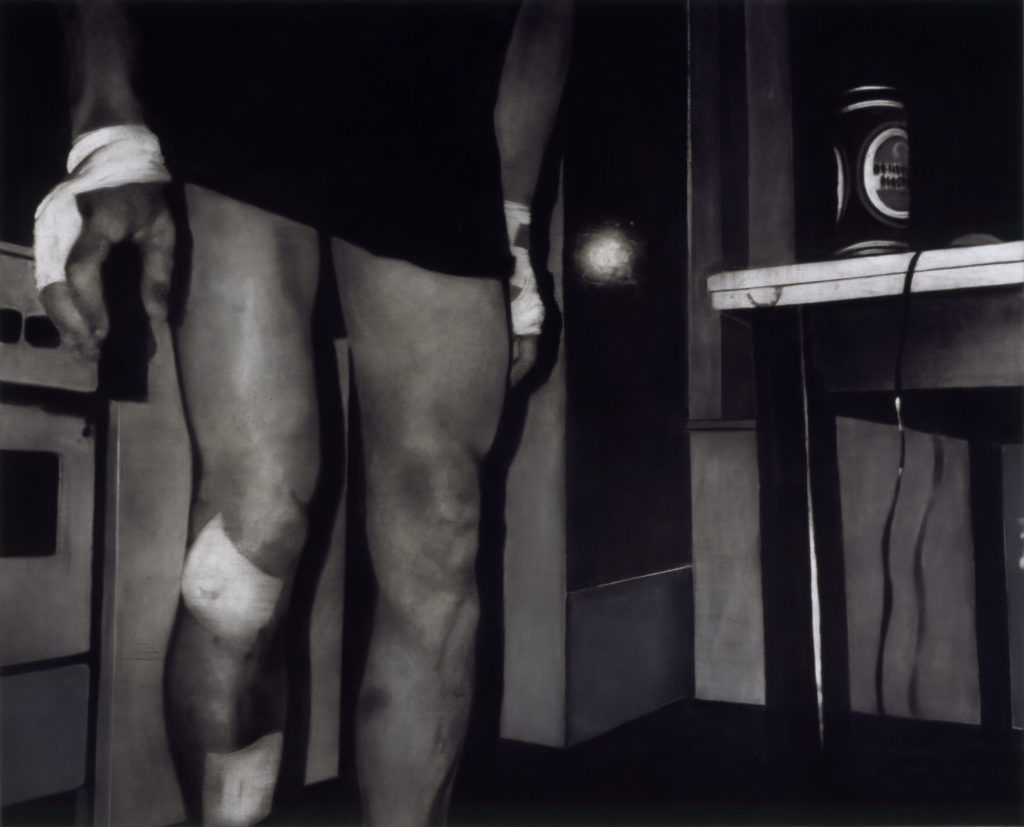 Johannes Kahrs, Therapy (in the kitchen), 2005, charcoal and pastel on paper, 130 x 200 cm (51.2 x 78.7 in)
