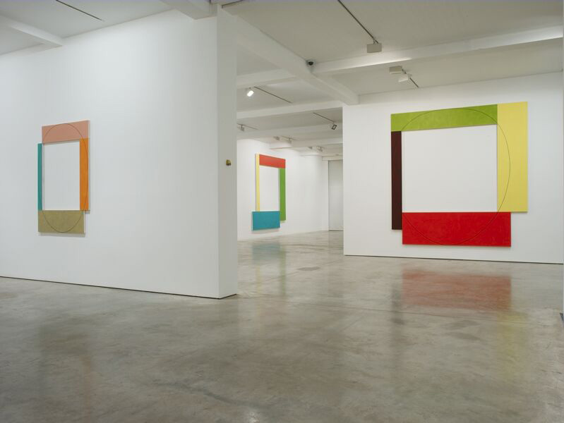 Robert Mangold: X, Plus and Frame Paintings, installation view at Parasol unit, London, 2009. Photography by Stephen White
