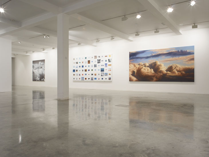 Keith Tyson: Cloud Choreography and Other Emergent Systems, installation view at Parasol unit, London, 2009.
