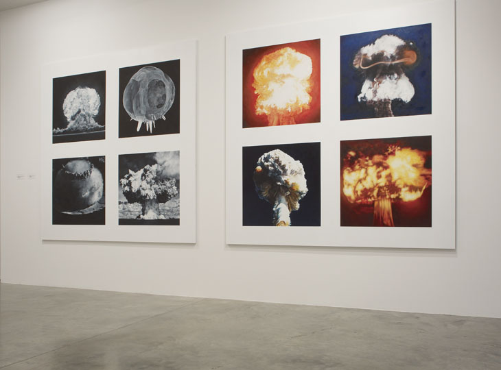 Keith Tyson: Cloud Choreography and Other Emergent Systems, installation view at Parasol unit, London, 2009.
