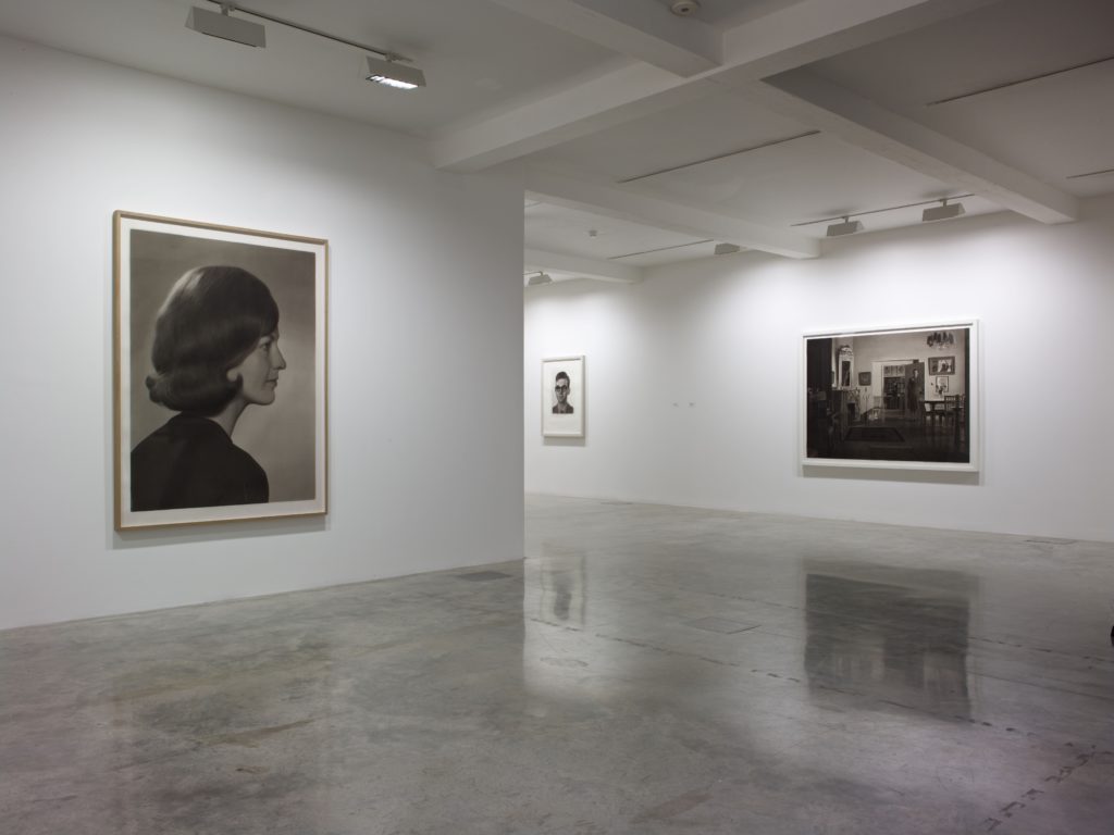 Gunnel Wåhlstrand, Mother Profile, 2009, ID 2011, and New Year&#8217;s Day, 2005 (left to right), installation view at Parasol unit, London. Photography by Stephen White

