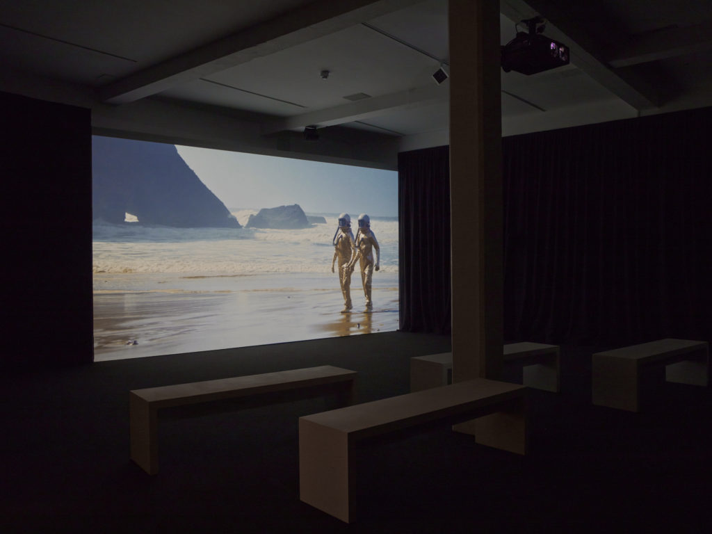 Shezad Dawood: Towards the Possible Film, installation view at Parasol unit, London, 2014. Photography by Stephen White.
