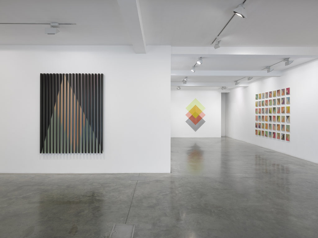 Rana Begum: The Space Between, installation view at Parasol unit, London. Photography by Jack Hems.
