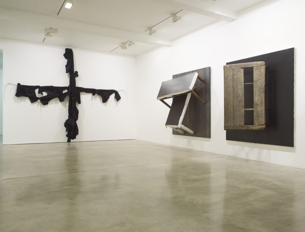 Jannis Kounellis, Untitled, 2012, and Untitled, 2007, installation view at Parasol unit, London. Photography by Stephen White.
