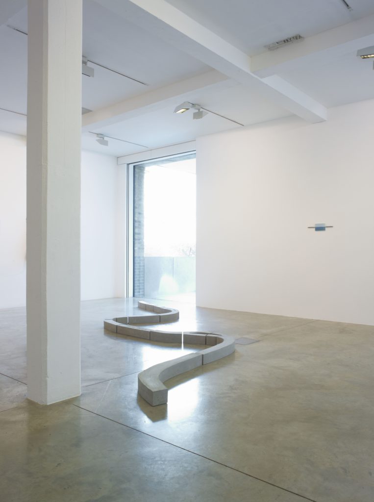Jorge Macchi, Tevere, 2006, and Horizonte, 1995, installation view at Lines of Thought, Parasol unit, London, 2012. Photography by Stephen White
