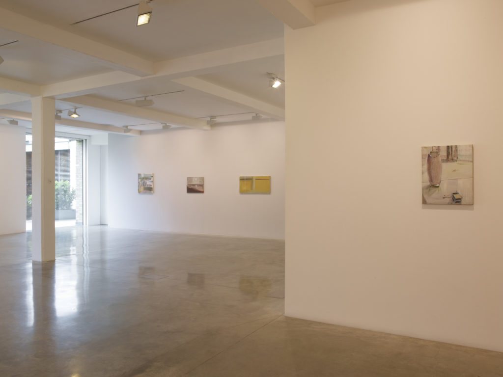 Merlin James, installation view at Parasol unit, London. Photography by Stephen White.
