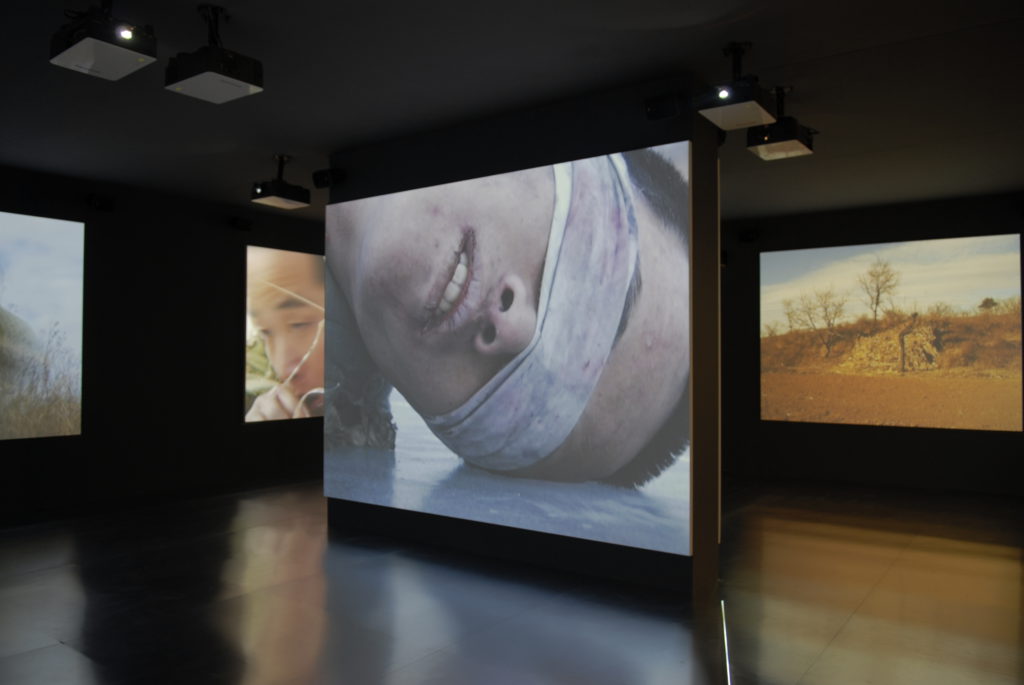Yang Fudong, The Revival of the Snake, 2005. Installation view at Parasol unit, London, 2006. Photography by Hugo Glendinning.
