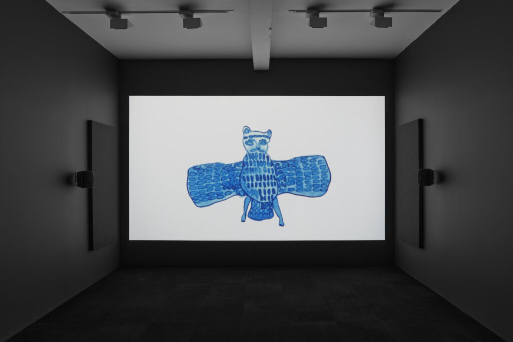 Christine Rebet, Thunderbird, 2018, installation view at Parasol unit, London, 2020. Photography by Benjamin Westoby.
